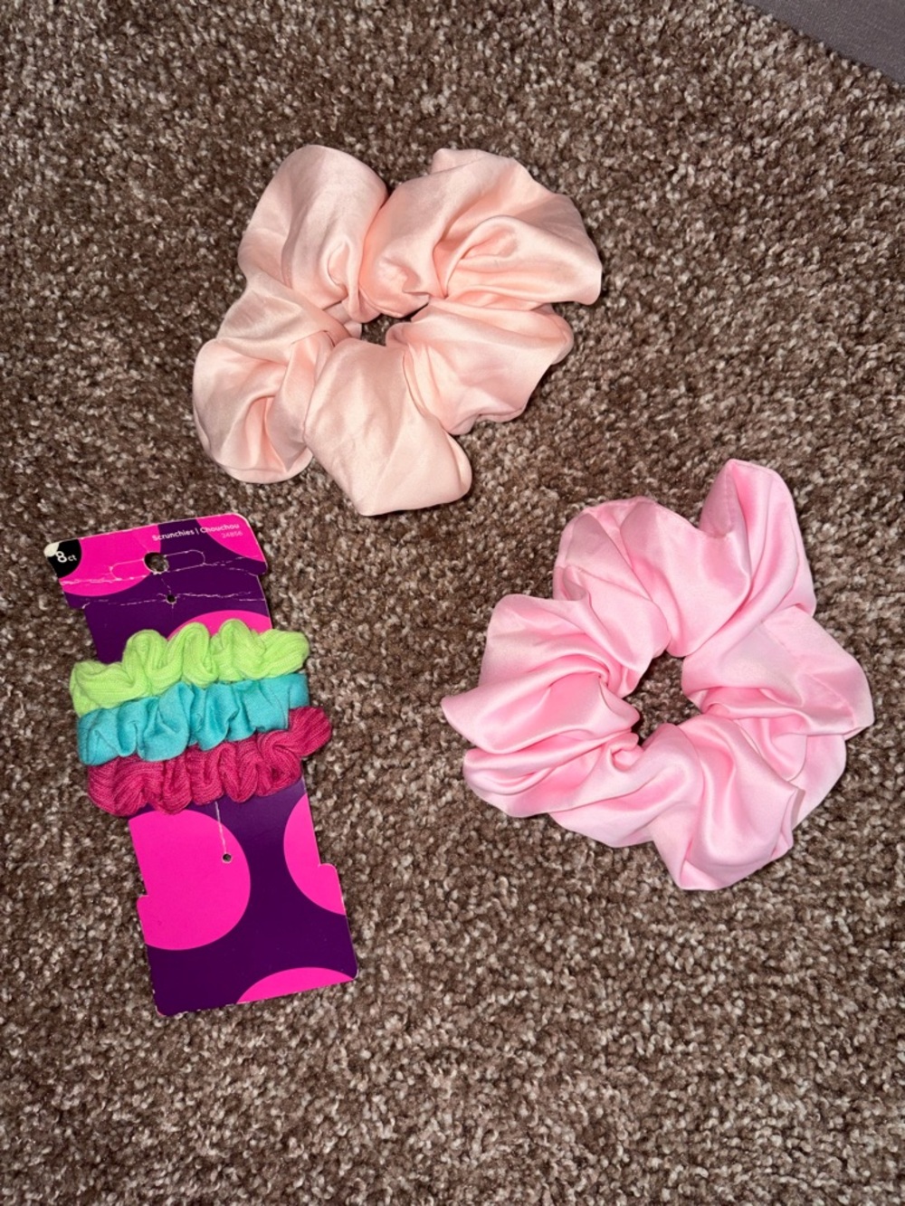 Satin Scrunchie Set - Pink and Pastel Mix